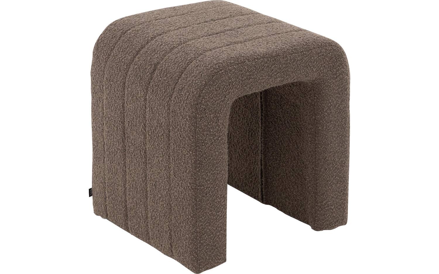 Goossens Hocker Ebba in boucle donkerbruin