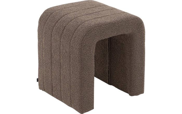 Goossens Hocker Ebba in boucle donkerbruin