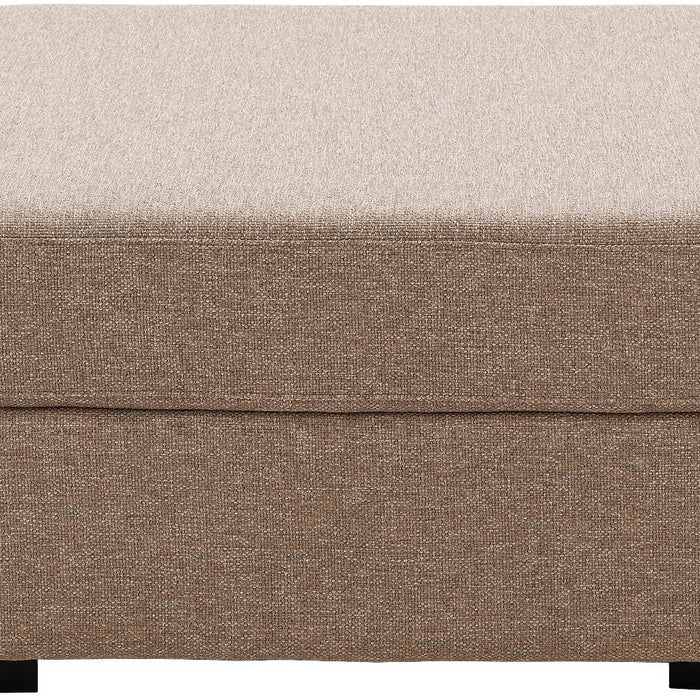 Goossens Hocker Lucca in stof grof geweven lever