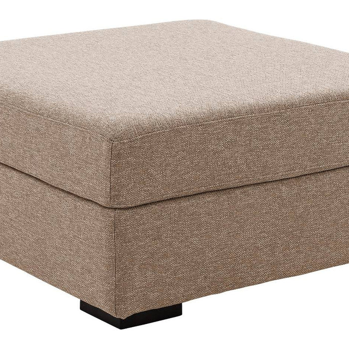 Goossens Hocker Lucca in stof grof geweven lever