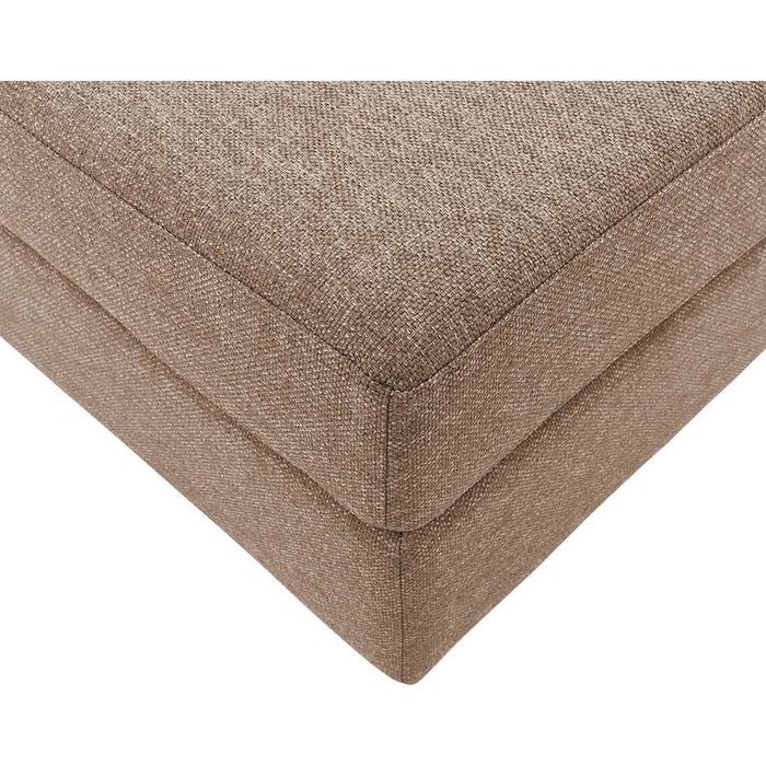 Goossens Hocker Lucca in stof grof geweven lever