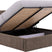 Goossens Bedframe Mysen Storage - 180 x 200 - Stof fijn geweven bruin