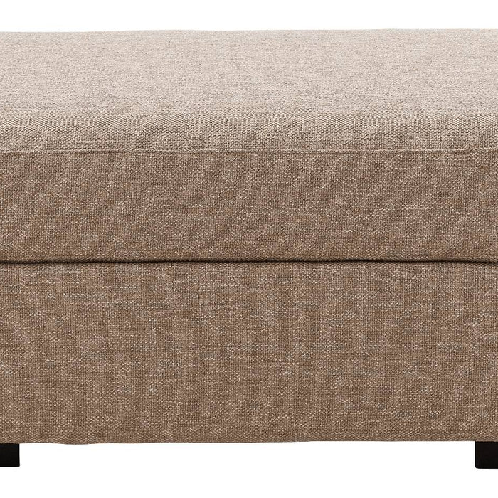 Goossens Hocker Lucca in stof grof geweven lever