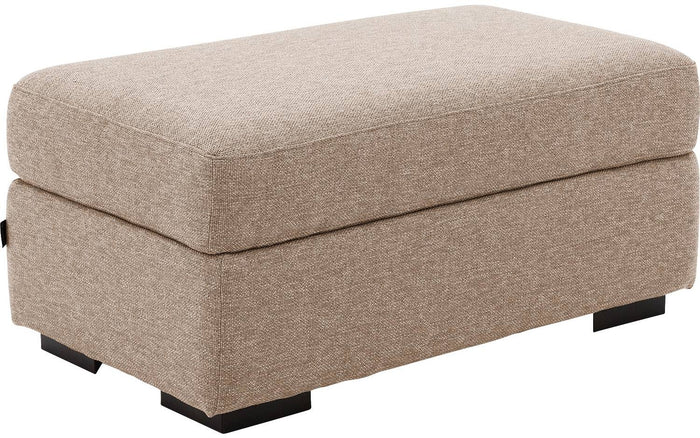 Goossens Hocker Lucca in stof grof geweven lever