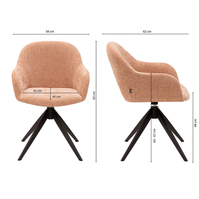 Kick draaistoel Matt - Roze