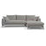 Tower living nottingham 2,5-al + chaise r - copenhagen 803 cement grey