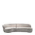 Riviera Maison San Remo Sofa Arm Left 2,5 Seater, bouclé, natural grey