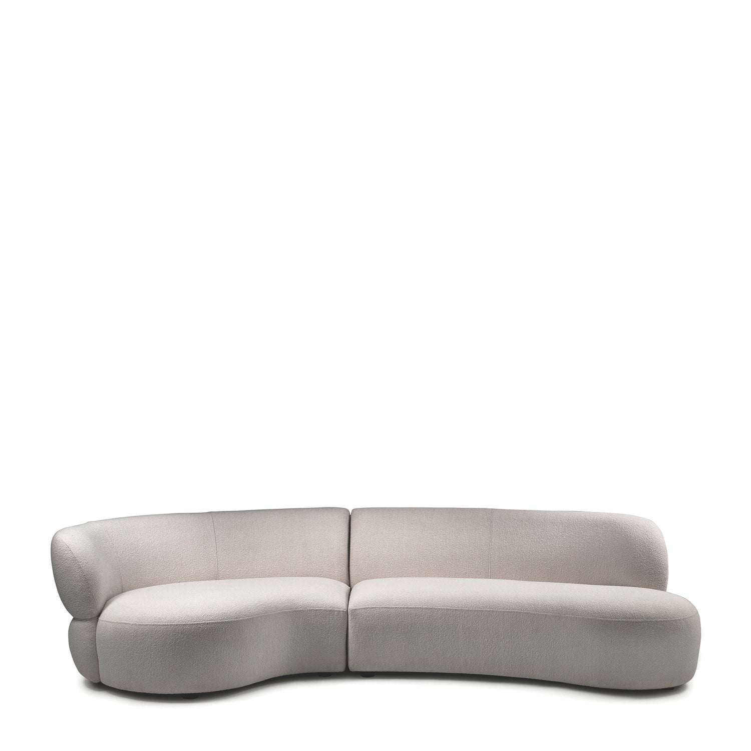 Riviera Maison San Remo Sofa Arm Left 2,5 Seater, bouclé, natural grey