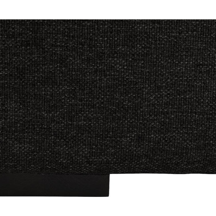 Goossens Hocker Lucca in stof grof geweven onyx