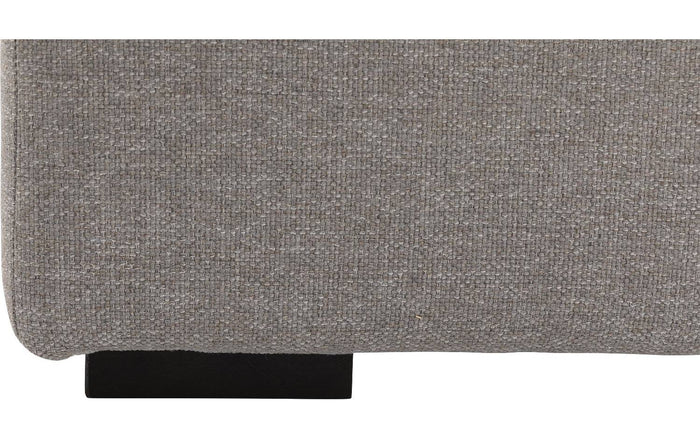 Goossens Hocker Lucca in stof grof geweven grijs