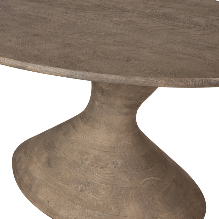 PTMD Nemo Grey Mango Wooden Dining Table Oval 220cm