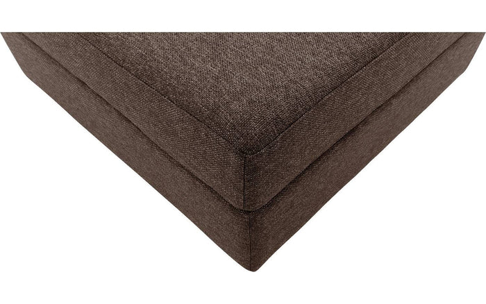 Goossens Hocker Lucca in stof grof geweven chocoladebruin