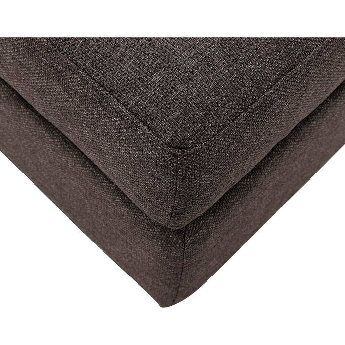 Goossens Hocker Lucca in stof grof geweven donkerbruin