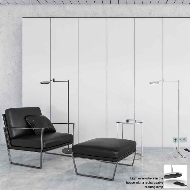 Steinhauer Oplaadbare Vloerlamp Soleil Zwart Accu Led 6 Watt