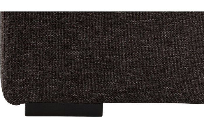 Goossens Hocker Lucca in stof grof geweven donkerbruin