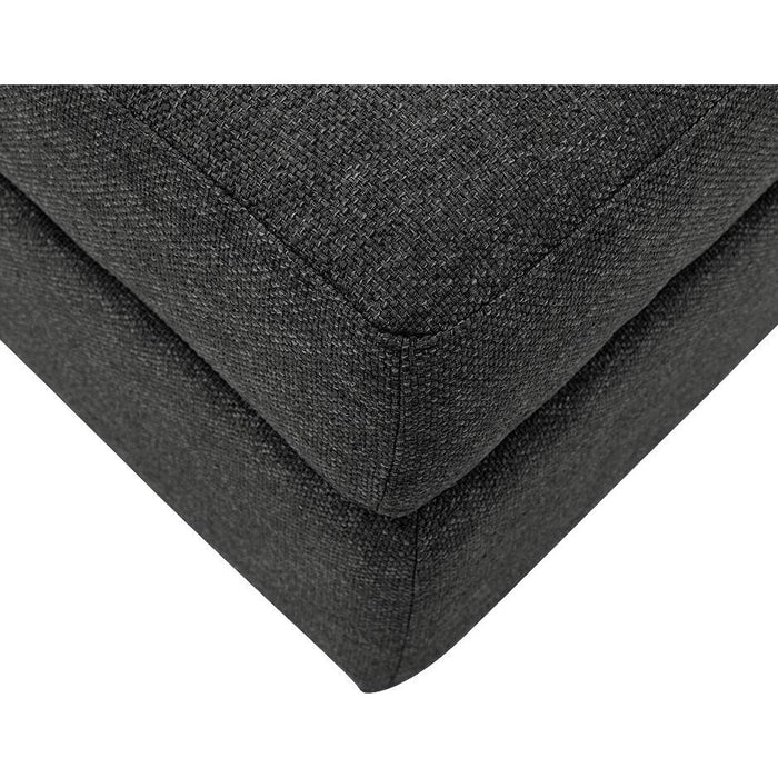 Goossens Hocker Lucca in stof grof geweven antraciet