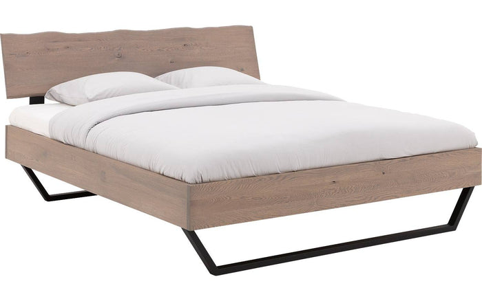Goossens Bedframe Slade, Bedframe 180 x 210 cm hoofdbord organisch