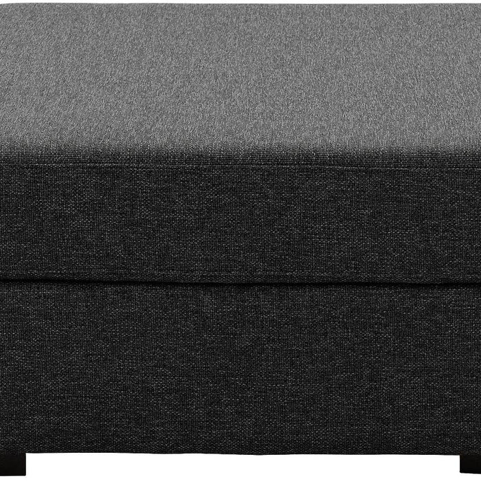 Goossens Hocker Lucca in stof grof geweven antraciet