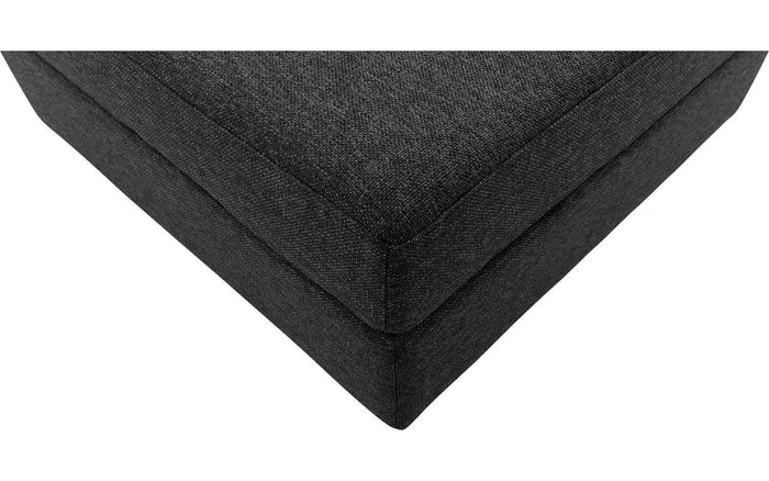 Goossens Hocker Lucca in stof grof geweven antraciet