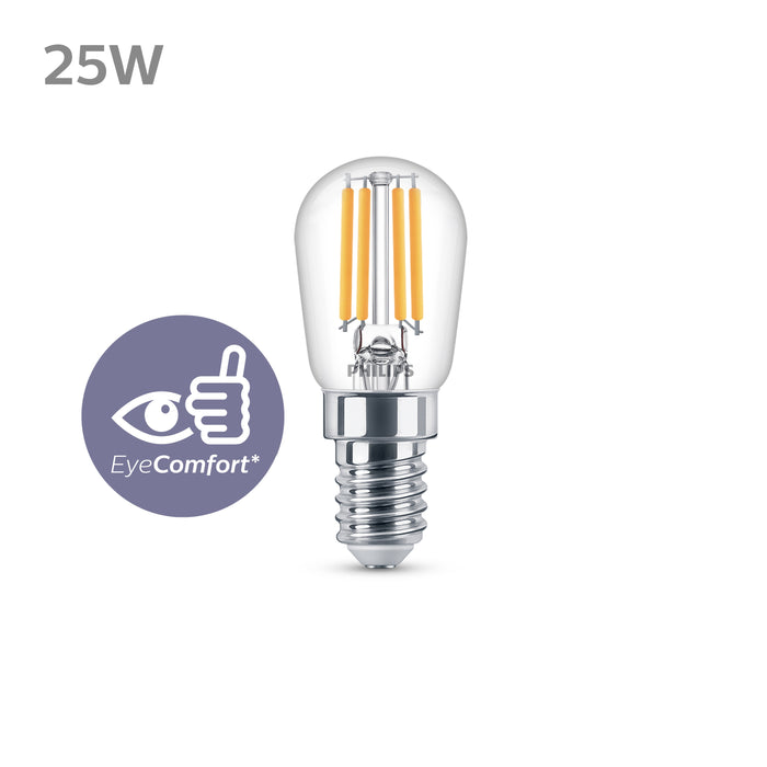 Philips LED T25 Transparant - 25 W - E14 - Warmwit Licht