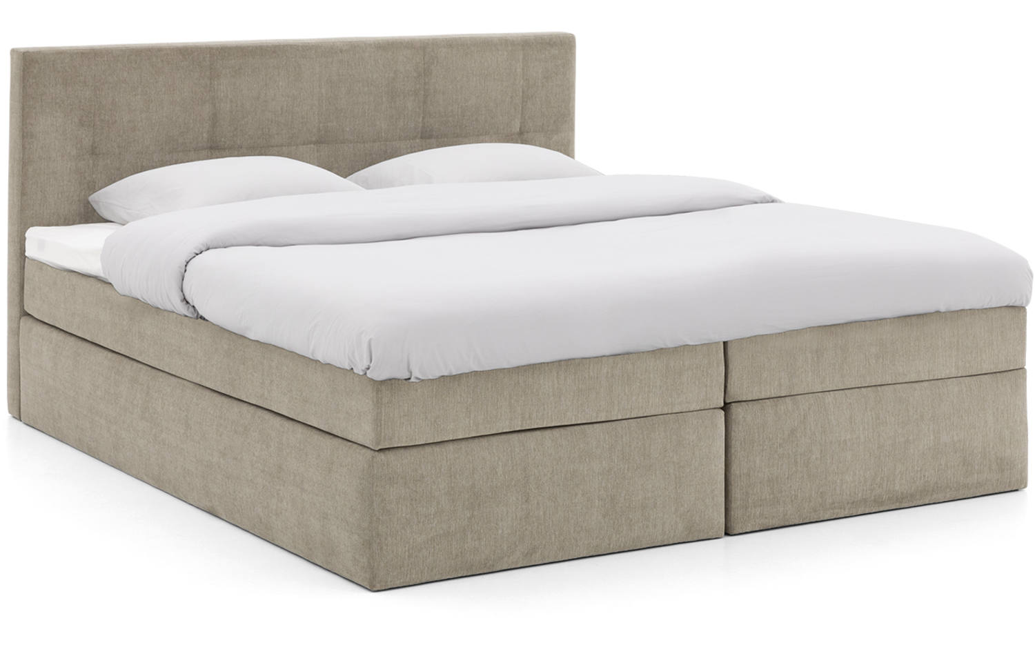 Goossens Boxspring Rud - bruin - 140 x 211 cm cm