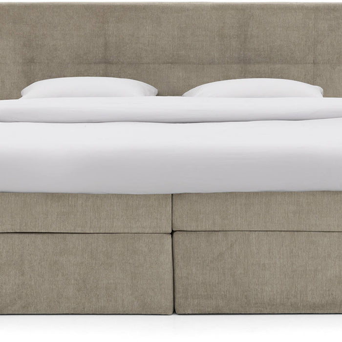 Goossens Boxspring Rud - bruin - 160 x 211 cm cm