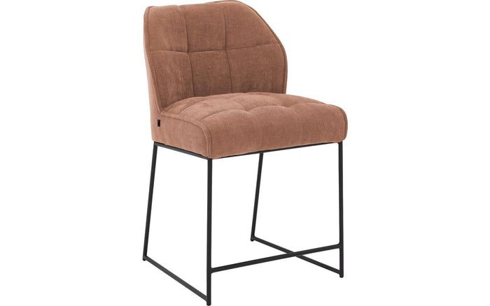 Goossens Counterstoel Ronnie, Counterstoel, zithoogte 65 cm - roze