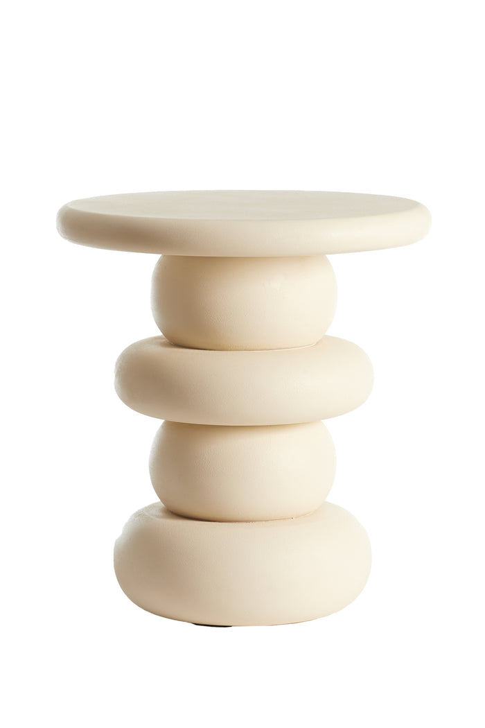 Light & Living Light&living Bijzettafel Ø40x45 cm AZALAS hout crème