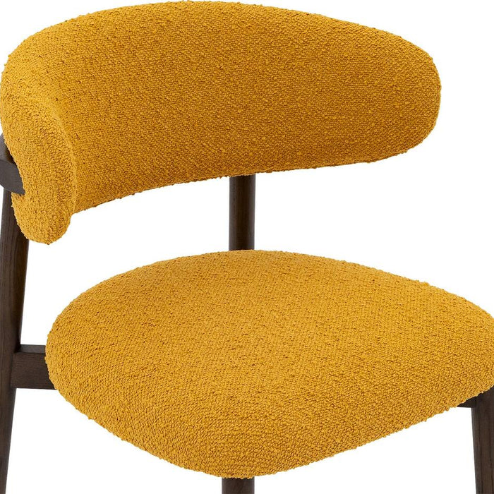 Goossens Counterstoel Diede, Counterstoel - geel Boucle zonder