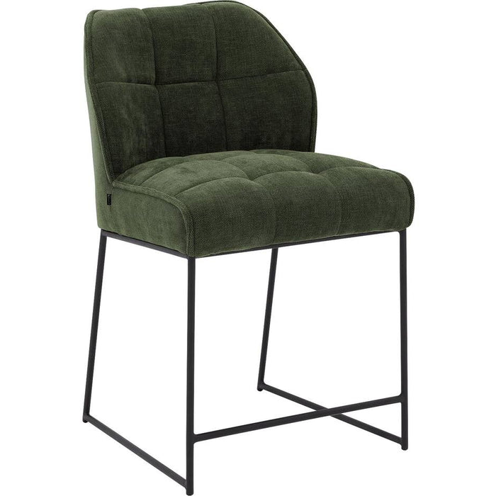 Goossens Counterstoel Ronnie, Counterstoel, zithoogte 65 cm - groen