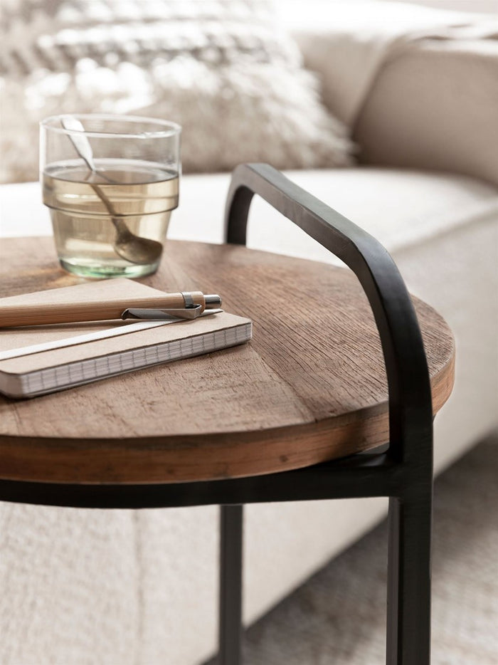 DTP Home Laptop table Soho TEAKWOOD,60xØ35 cm, recycled teakwood top