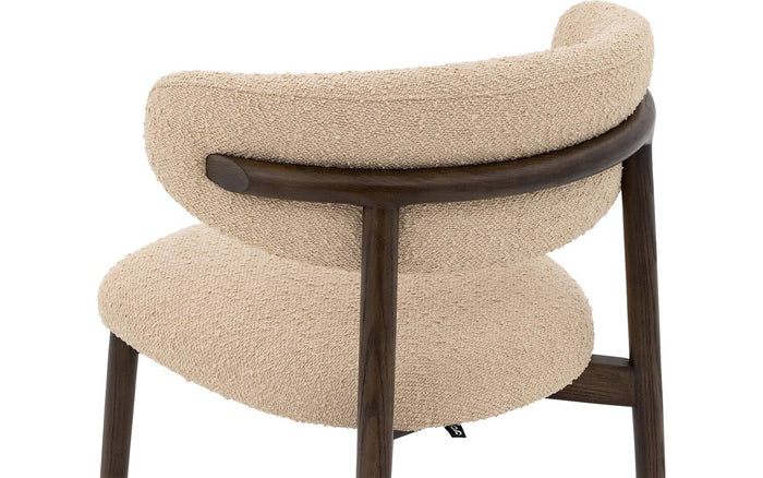 Goossens Counterstoel Diede, Counterstoel - bruin Boucle zonder