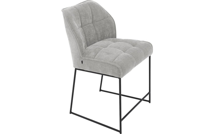 Goossens Counterstoel Ronnie, Counterstoel, zithoogte 65 cm - grijs