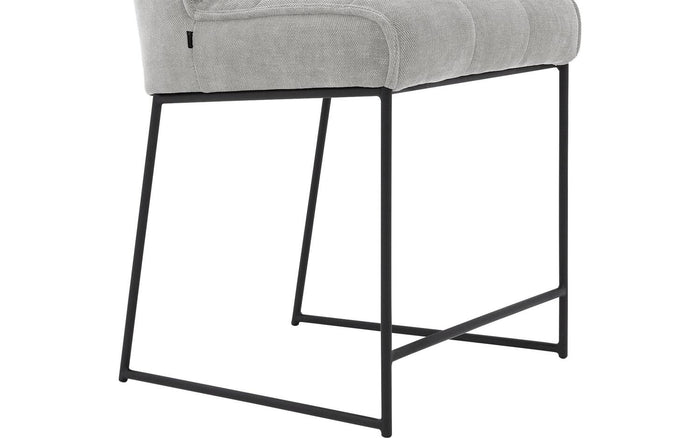 Goossens Counterstoel Ronnie, Counterstoel, zithoogte 65 cm - grijs