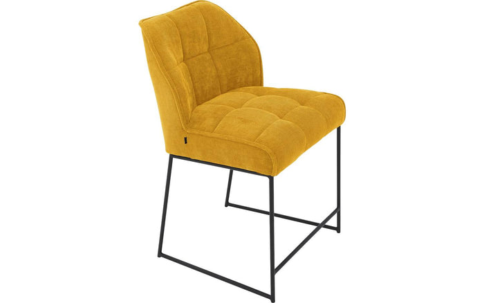 Goossens Counterstoel Ronnie, Counterstoel, zithoogte 65 cm - geel