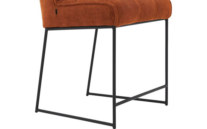 Goossens Counterstoel Ronnie, Counterstoel, zithoogte 65 cm - bruin