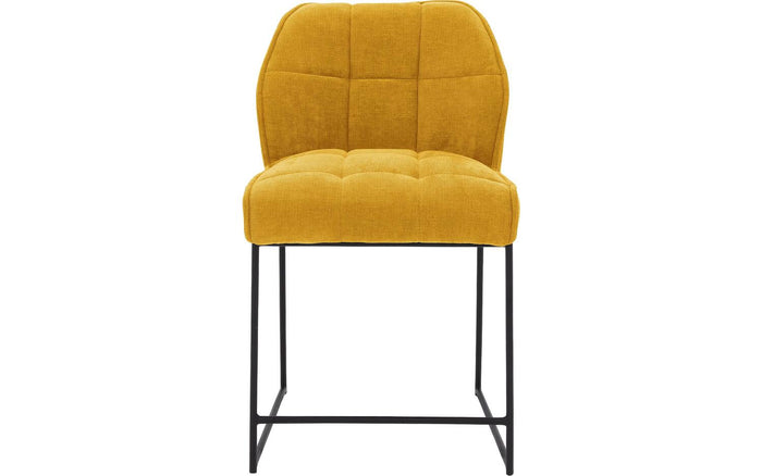 Goossens Counterstoel Ronnie, Counterstoel, zithoogte 65 cm - geel