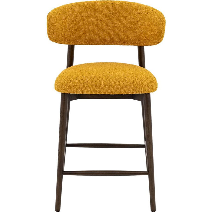 Goossens Counterstoel Diede, Counterstoel - geel Boucle zonder