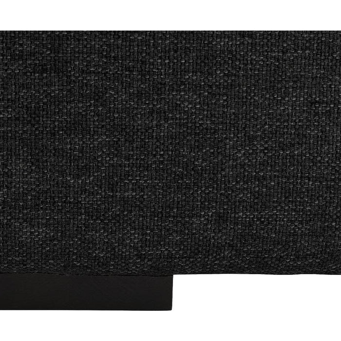 Goossens Hocker Lucca in stof grof geweven antraciet