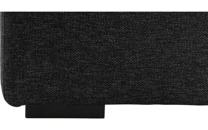 Goossens Hocker Lucca in stof grof geweven antraciet