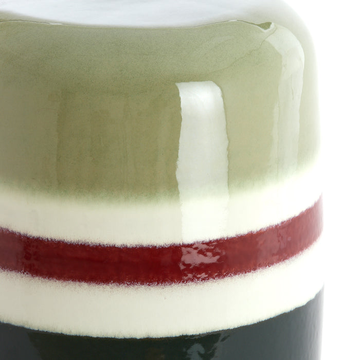 Light&living Bijzettafel Ø34x46,5 cm FRANCA keramiek groen-aubergine