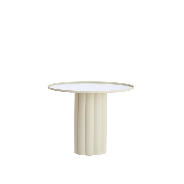 Light&living Bijzettafel Ø70,5x54 cm ROSARIO spiegel helder+crème