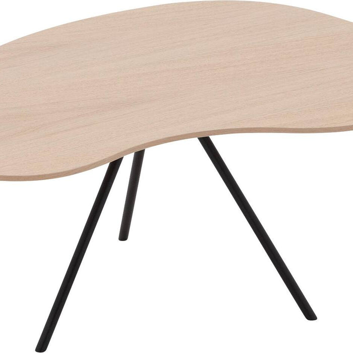 Goossens Salontafel Saya in Eiken gelakt roomwit