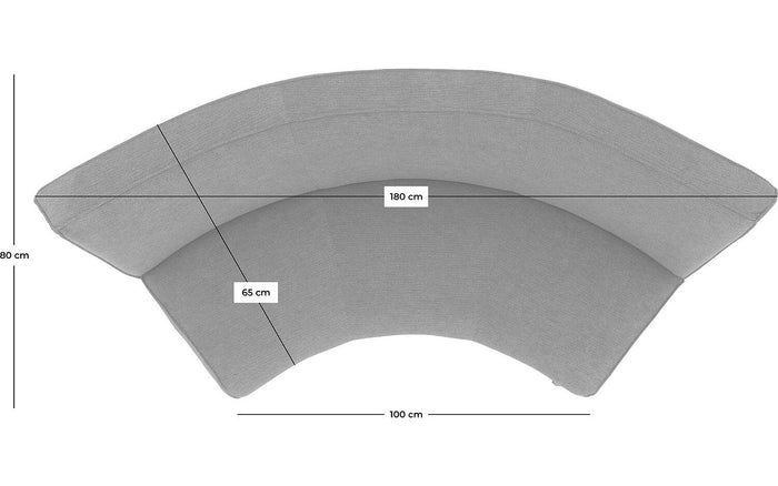 Goossens Excellent Eetkamerbank Tom, Rond 174 cm breed