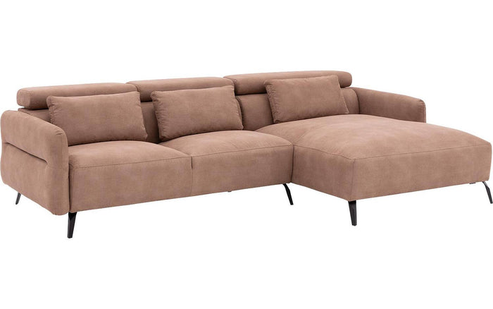 Goossens Hoekbank Aldin met verstelbare arm- en hoofdsteunen