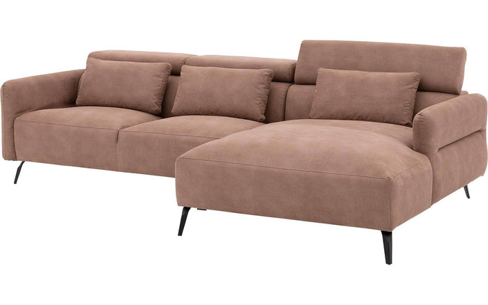 Goossens Hoekbank Aldin met verstelbare arm- en hoofdsteunen