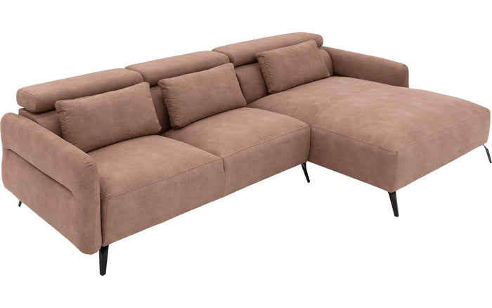 Goossens Hoekbank Aldin met verstelbare arm- en hoofdsteunen