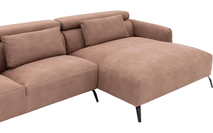 Goossens Hoekbank Aldin met verstelbare arm- en hoofdsteunen