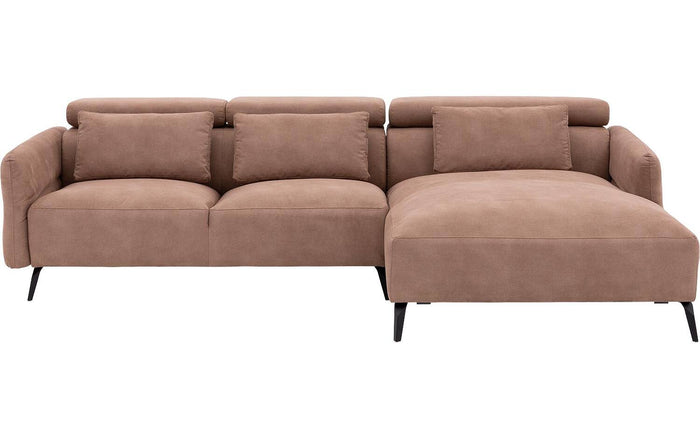 Goossens Hoekbank Aldin met verstelbare arm- en hoofdsteunen