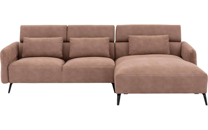 Goossens Hoekbank Aldin met verstelbare arm- en hoofdsteunen